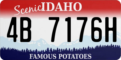 ID license plate 4B7176H