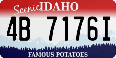 ID license plate 4B7176I