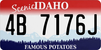 ID license plate 4B7176J