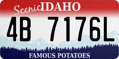 ID license plate 4B7176L