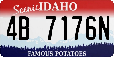 ID license plate 4B7176N