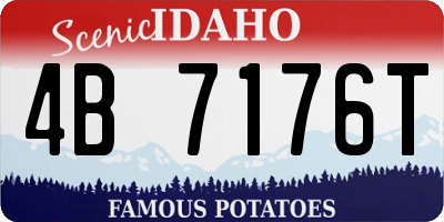 ID license plate 4B7176T