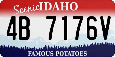 ID license plate 4B7176V