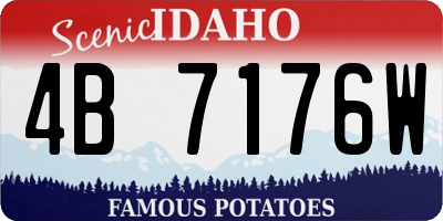 ID license plate 4B7176W