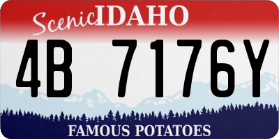 ID license plate 4B7176Y
