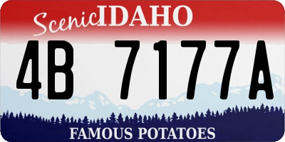 ID license plate 4B7177A