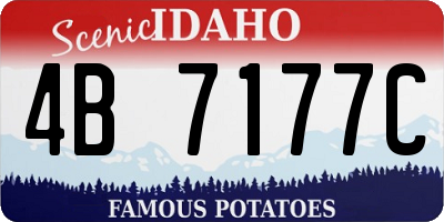 ID license plate 4B7177C