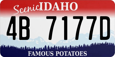 ID license plate 4B7177D