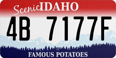 ID license plate 4B7177F