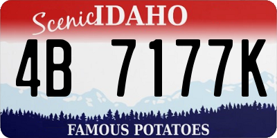 ID license plate 4B7177K