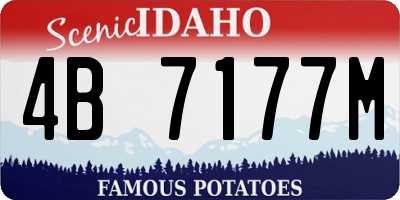 ID license plate 4B7177M