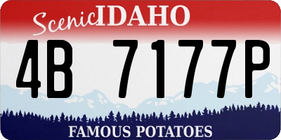 ID license plate 4B7177P