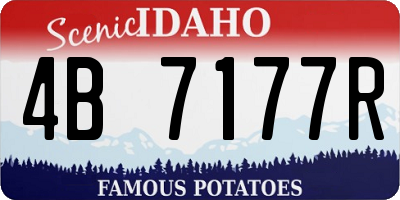 ID license plate 4B7177R