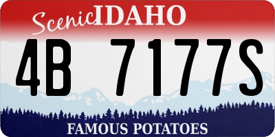 ID license plate 4B7177S