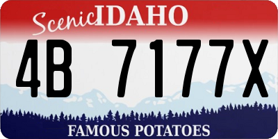 ID license plate 4B7177X