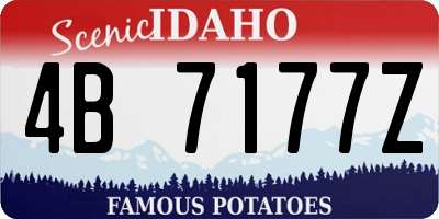 ID license plate 4B7177Z