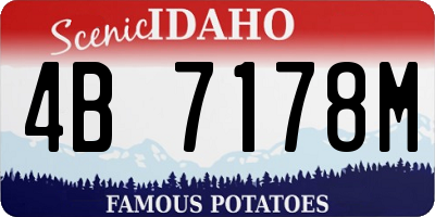 ID license plate 4B7178M