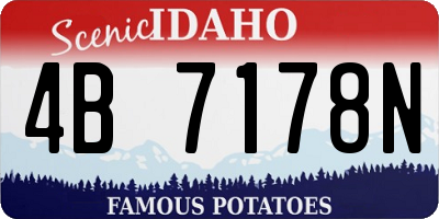 ID license plate 4B7178N