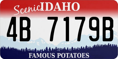 ID license plate 4B7179B