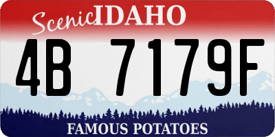 ID license plate 4B7179F