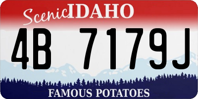 ID license plate 4B7179J