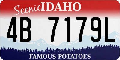 ID license plate 4B7179L