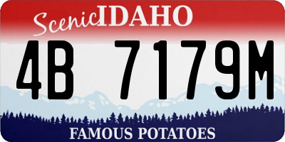 ID license plate 4B7179M