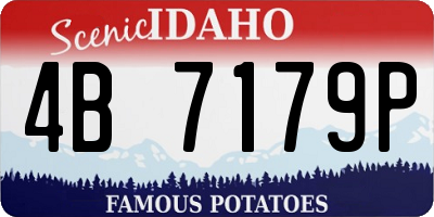 ID license plate 4B7179P