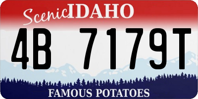 ID license plate 4B7179T