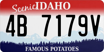 ID license plate 4B7179V