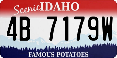 ID license plate 4B7179W