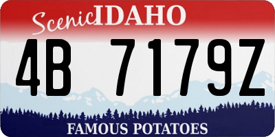 ID license plate 4B7179Z