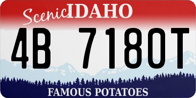 ID license plate 4B7180T