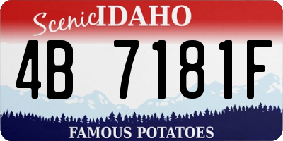 ID license plate 4B7181F