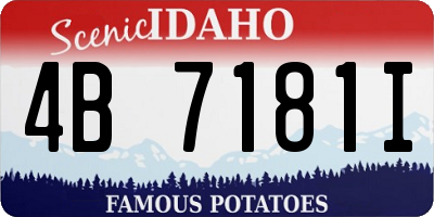 ID license plate 4B7181I