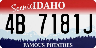 ID license plate 4B7181J
