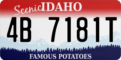 ID license plate 4B7181T