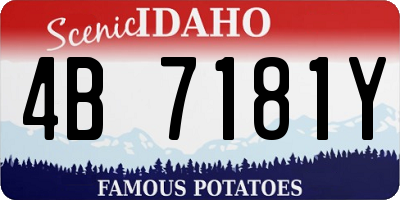 ID license plate 4B7181Y