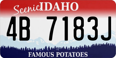 ID license plate 4B7183J