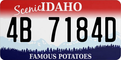 ID license plate 4B7184D