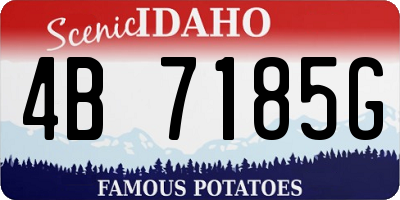 ID license plate 4B7185G