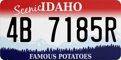 ID license plate 4B7185R