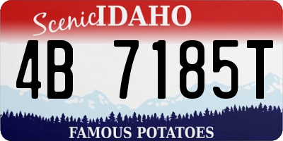 ID license plate 4B7185T
