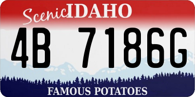ID license plate 4B7186G