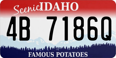 ID license plate 4B7186Q