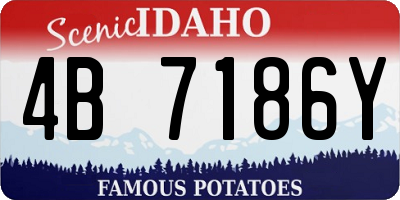 ID license plate 4B7186Y