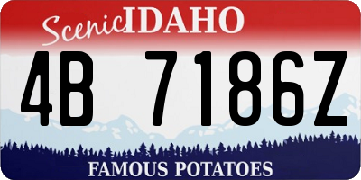 ID license plate 4B7186Z