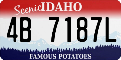 ID license plate 4B7187L