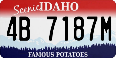 ID license plate 4B7187M