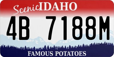 ID license plate 4B7188M